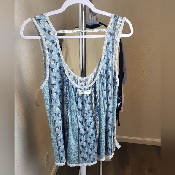 Lucky Brand Floral Boho Babydoll Reversible Tank Medium - Picture 2 of 8